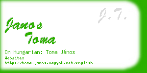 janos toma business card