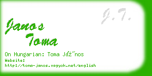 janos toma business card